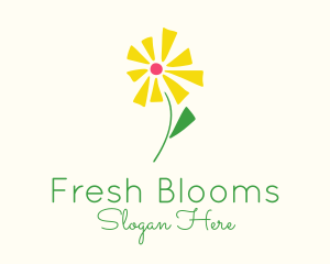 Spring Flower Plant logo design