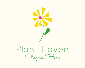 Spring Flower Plant logo design