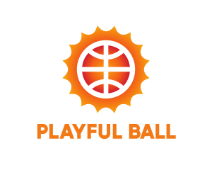 Sun Basketball Ball logo design