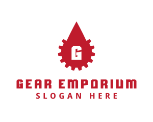 Gear Cogwheel Droplet logo