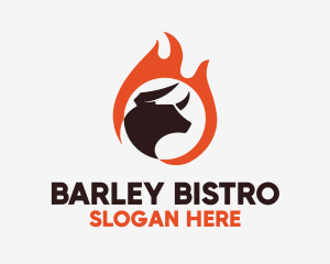 Bull Fire Bistro logo design