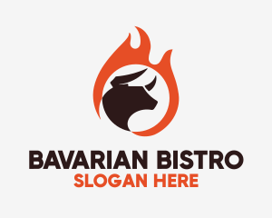 Bull Fire Bistro logo design