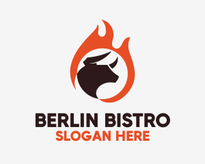 Bull Fire Bistro logo design