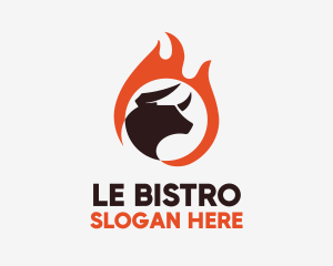 Bull Fire Bistro logo design