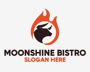 Bull Fire Bistro logo design