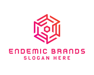 Generic Geometric Circuit logo design