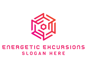 Generic Geometric Circuit logo design