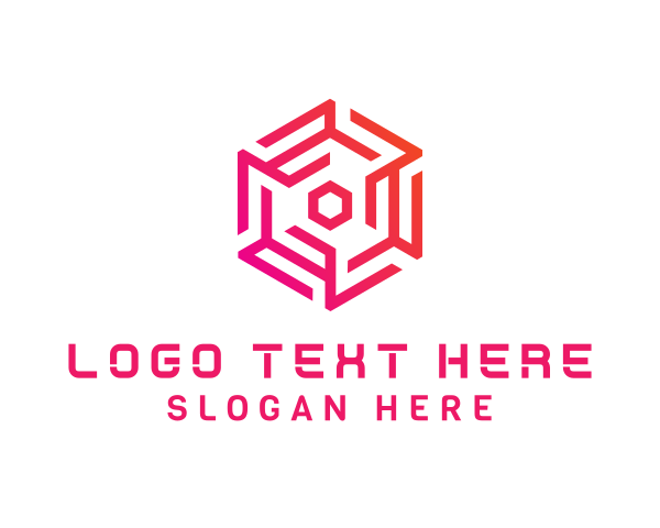 Pink Hexagon logo example 2