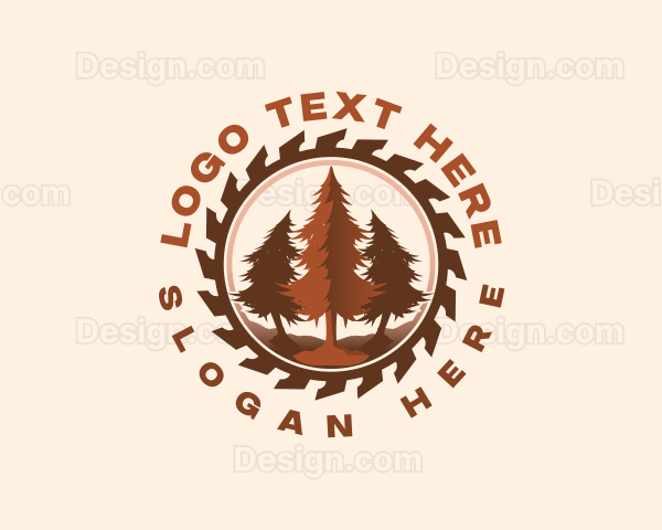 Pine Tree Sawmill Logo