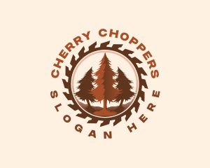 Pine Tree Sawmill logo design