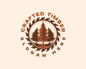 Pine Tree Sawmill logo design