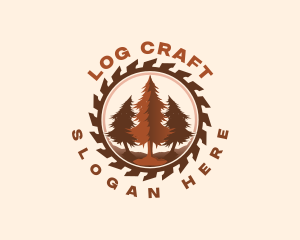 Pine Tree Sawmill logo design