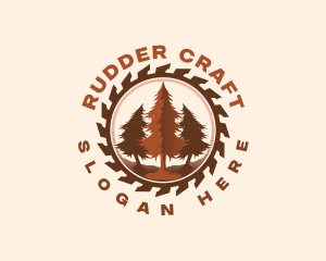 Pine Tree Sawmill logo design