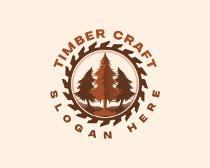 Pine Tree Sawmill logo design