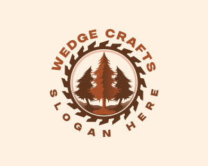 Pine Tree Sawmill logo design