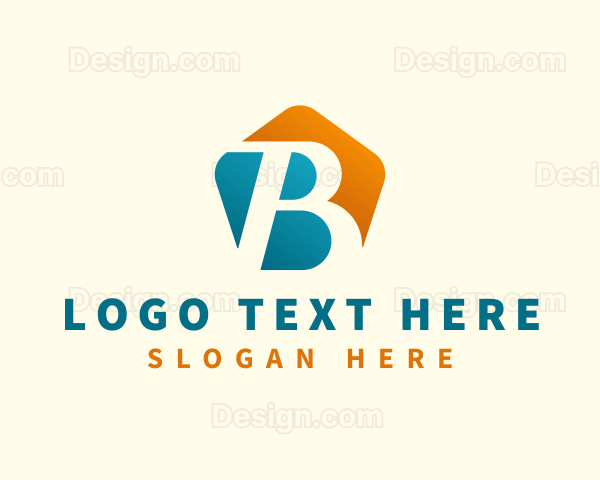 Pentagon Advertising Startup Letter B Logo