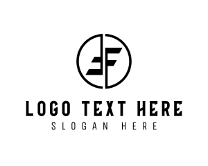 Modern Minimalist Circle Letter F logo