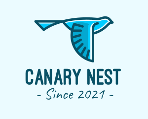 Blue Canary Bird logo design