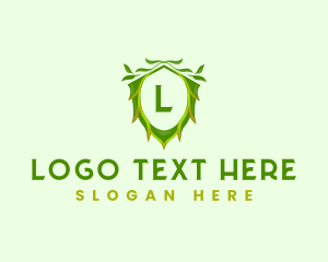 Leaf Shield Crest logo
