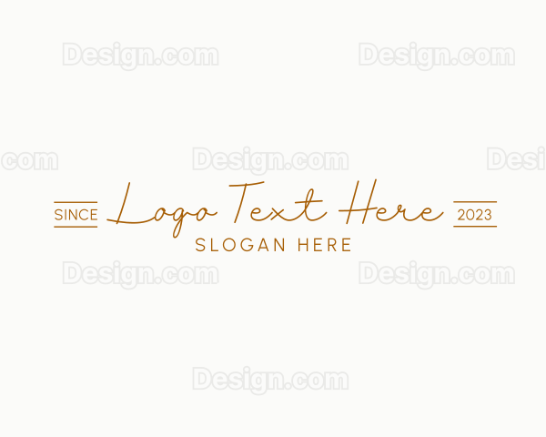 Luxury Script Startup Logo