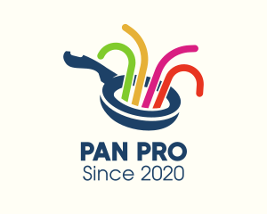 Colorful Frying Pan logo design