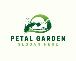 Lawn Mower Grass Cutter logo design