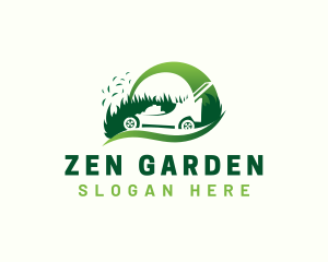 Lawn Mower Grass Cutter logo design