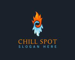 Hot Fire Blizzard logo design