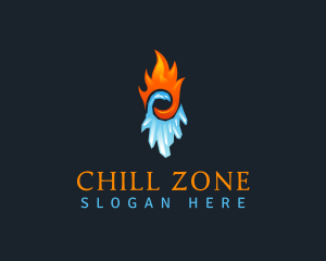 Hot Fire Blizzard logo design