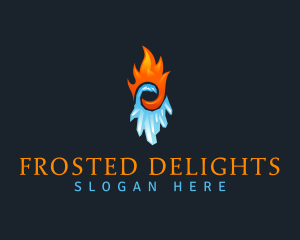 Hot Fire Blizzard logo design