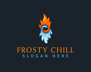 Hot Fire Blizzard logo design