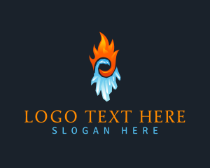 Glacier - Hot Fire Blizzard logo design