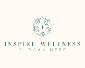 Floral Leaf Wellness logo design