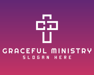 Minimalist Cross Ministry logo