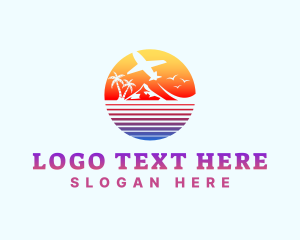 Summer Island Vacation Airplane logo