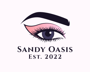 Cosmetic Beauty Eye Makeup logo design