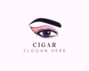 Cosmetic Beauty Eye Makeup logo design