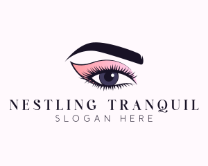 Cosmetic Beauty Eye Makeup logo design