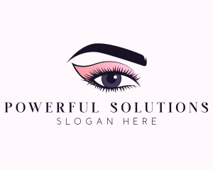 Cosmetic Beauty Eye Makeup logo design