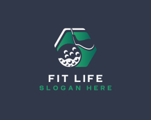 Golf Sport Hexagon logo