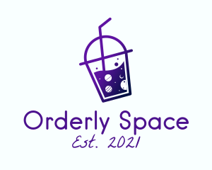 Space Juice Drink logo design