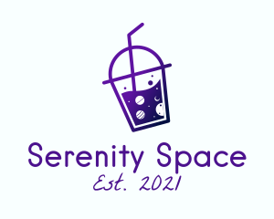 Space Juice Drink logo design