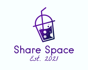 Space Juice Drink logo design