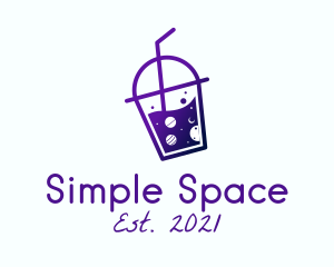 Space Juice Drink logo design
