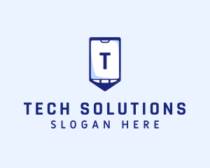 Tech Smartphone Device logo design