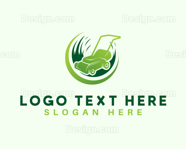 Mower Landscaping Grass Logo