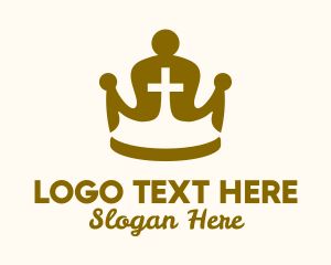 Gold Religious Crown  logo