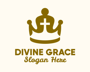 Gold Religious Crown  logo