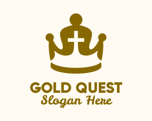 Gold Religious Crown  logo design