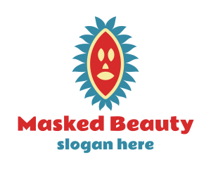 African Tribal Mask logo design